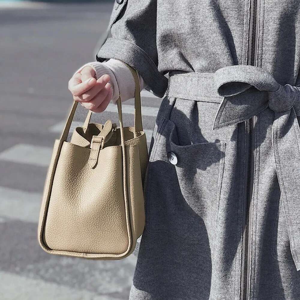 Vegan Leather Handbag Crossbody For Women Hobo Minimalist Faux Casual Purse Classic Bucket Simple Shoulder Bag