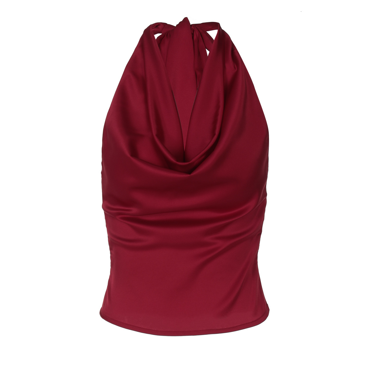 Women's Clothing New5 Spring/Summer New Product Fashionable Spicy Girl Sexy Backless Solid Color Slim Fit Lace Up Strapless Top