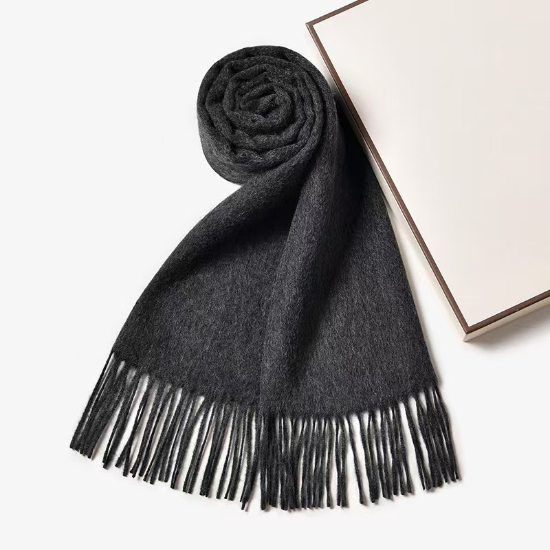 K035 Rumlan 100% Australian Merino Cashmere soft and skin-friendly solid color warm scarf for gift giving