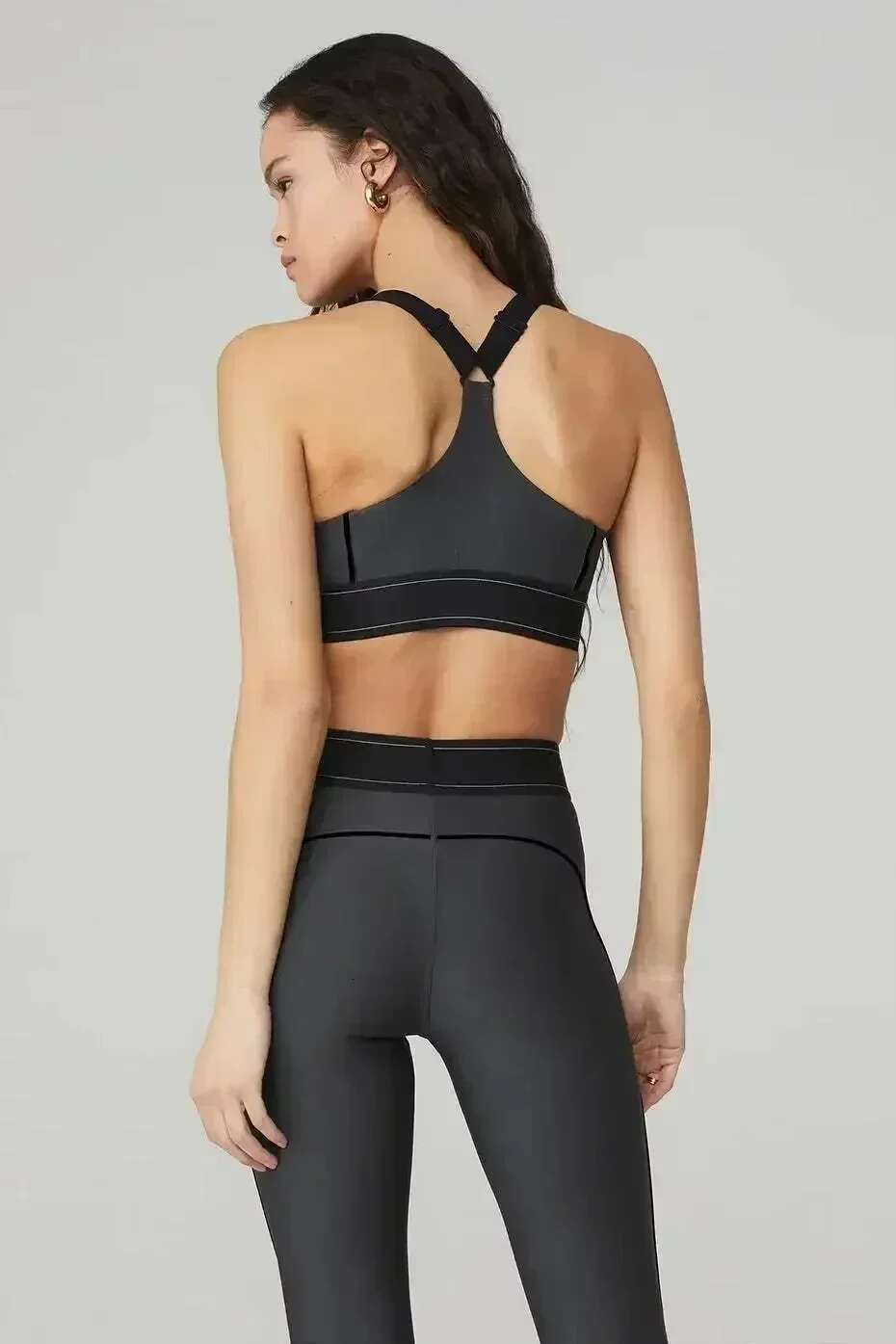 Yoga Clashing Color Cloud Feeg Sports Leggings High Stretch With Chest Pad Cushion Shockproof Bra Fiess Suit