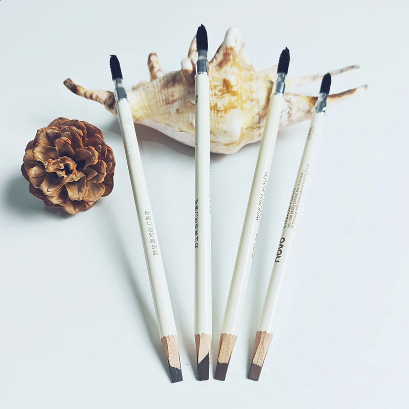 Novo Eyebrow Pencil Waterproof Long Lasting Natural Matte Brown Tint Shade Eyebrows Brush Makeup Beauty Cosmetics 250222