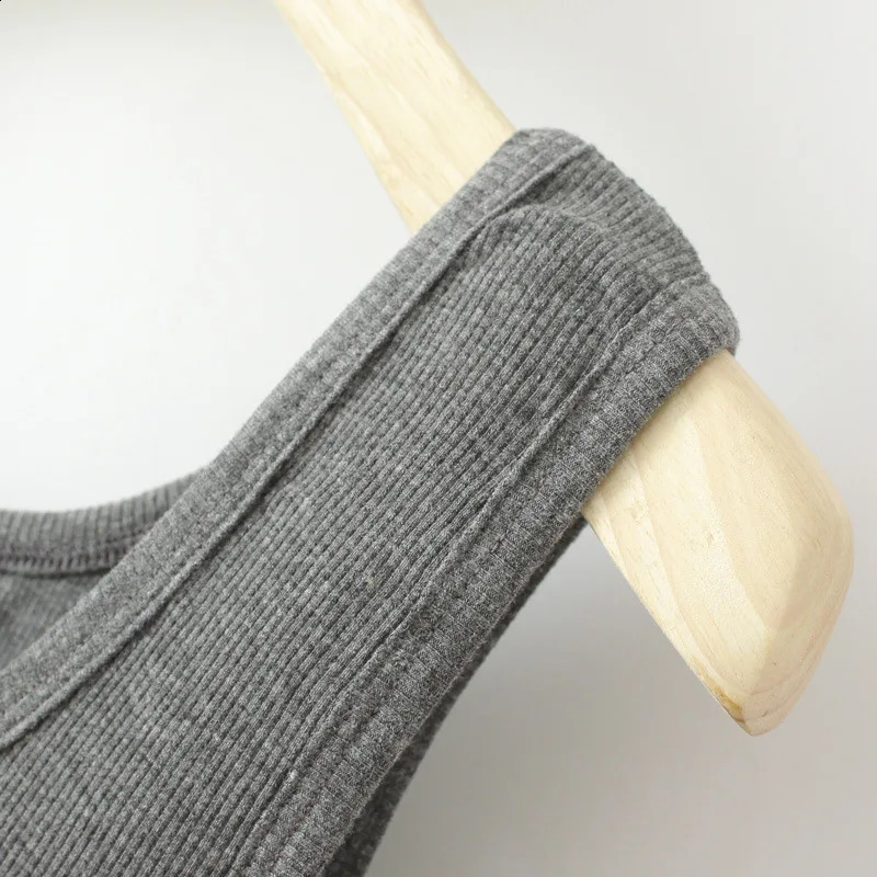 Plus Size Clothes Women Tank Tops Cotton U-Neck Splicing Pressing Line Sleeveless Garment Summer 250224