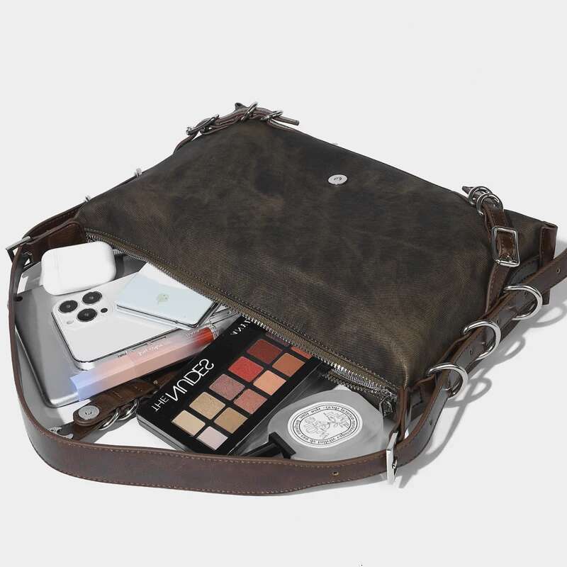 Vintage Bags For Womens Designer Handbags And Purses New In PU Belt Buckle Decoration Medium Underarm Shoulder