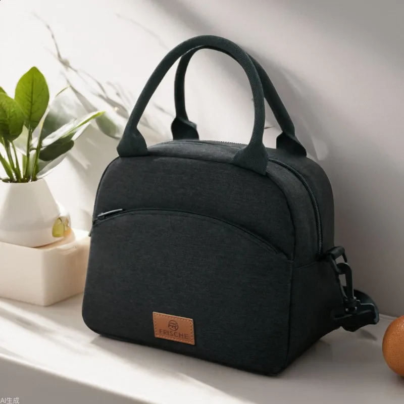 Lunch Bag Women Canvas Lunch Handbag Lunch Insulated Bag Food Box Insulated Lunch Refrigerated Bag Suitable for Work and School 250228