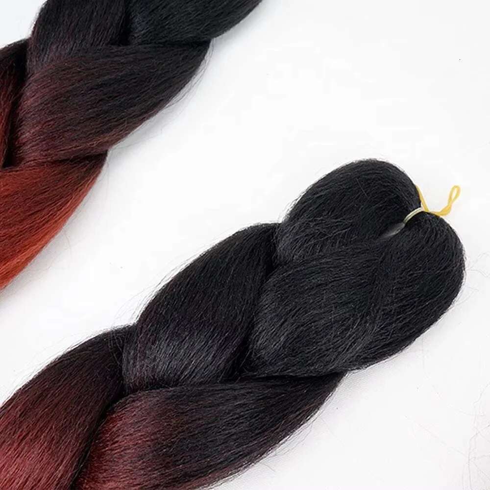 1Pcs Ombre Synthetic 24 Inch High Temperature Fiber Extensions For Box Braids Braiding Hair