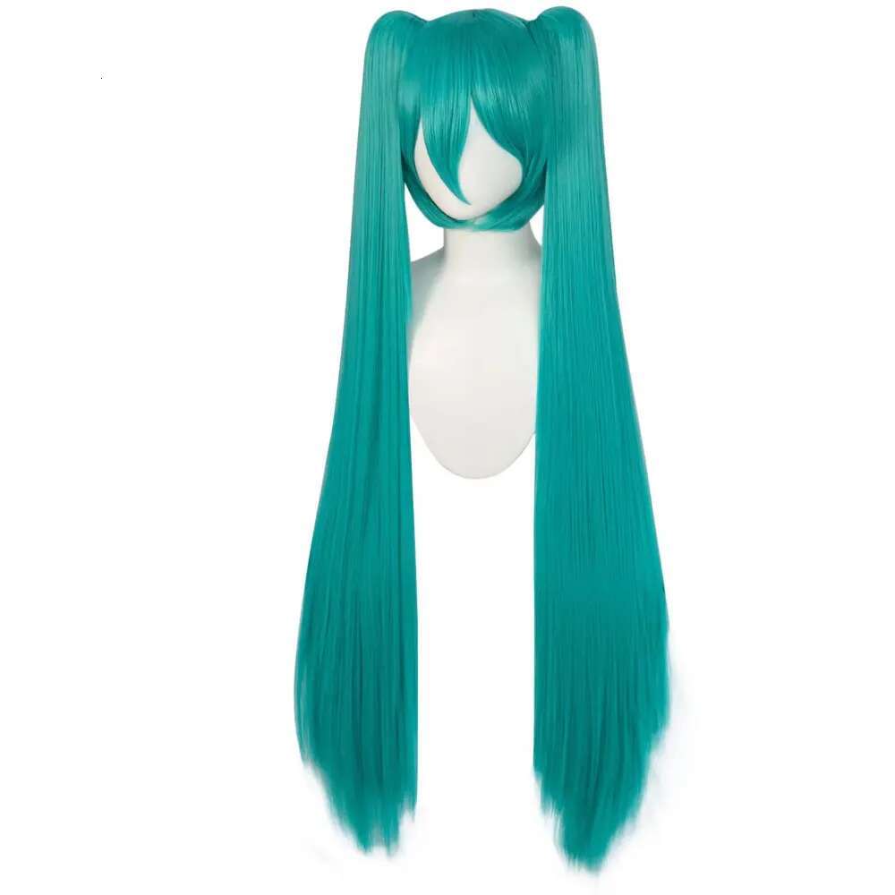 42Inch Green Anime Long Synthetic Hair Lolita Cosplay Halloween Wig