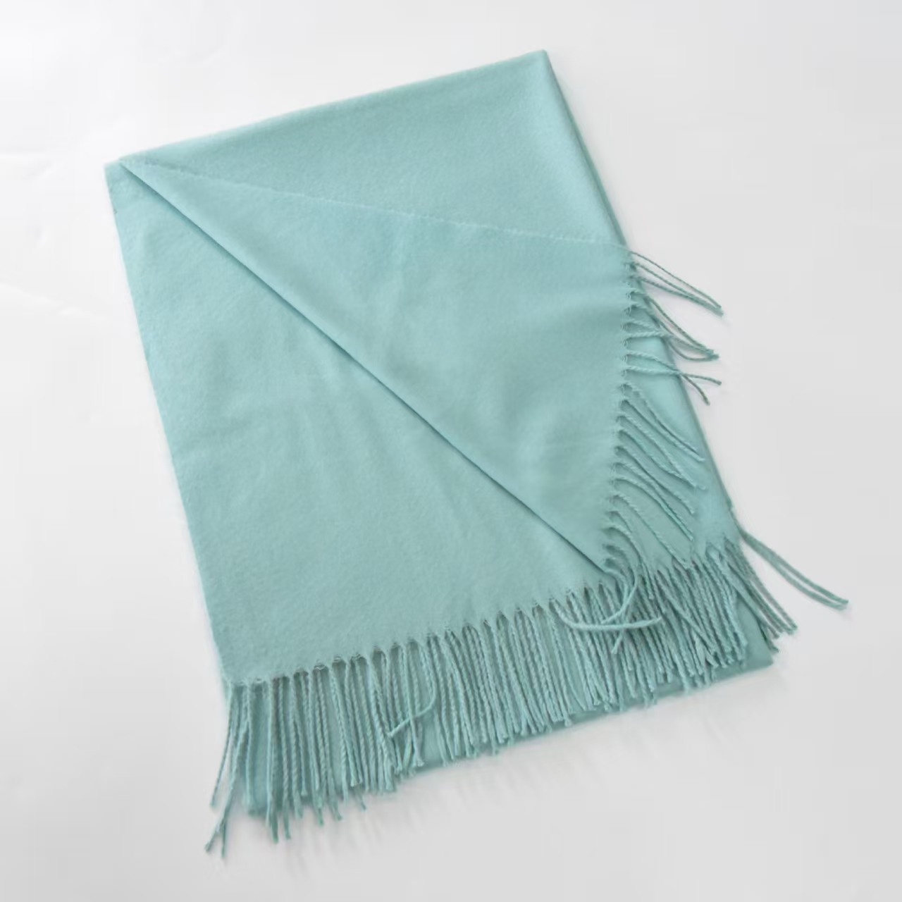 K031 No-label wool blended versatile neck warm scarf autumn and winter new knitted wool high-grade solid color student soft