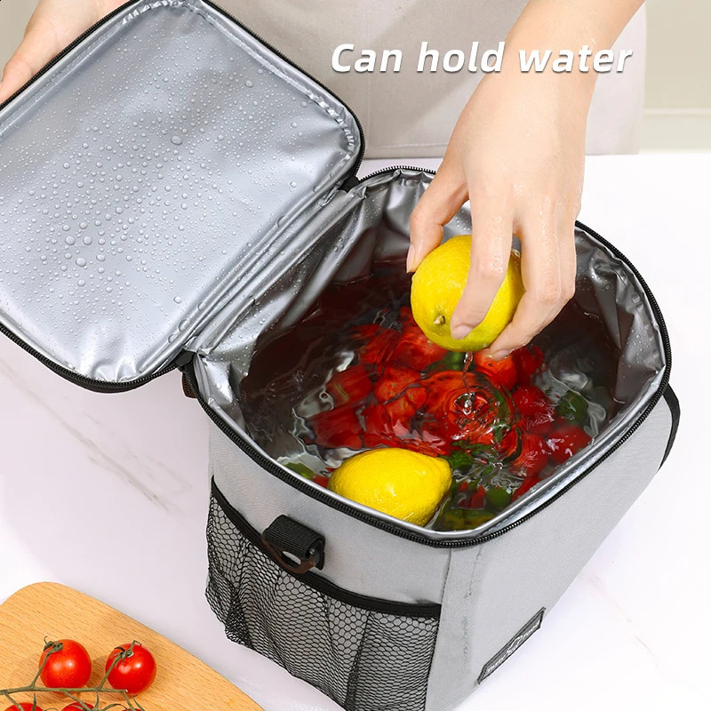Insulated lunch bag large waterproof ice bag portable lunch bag for women reusable lunch bag with adjustable shoulder strap 250228