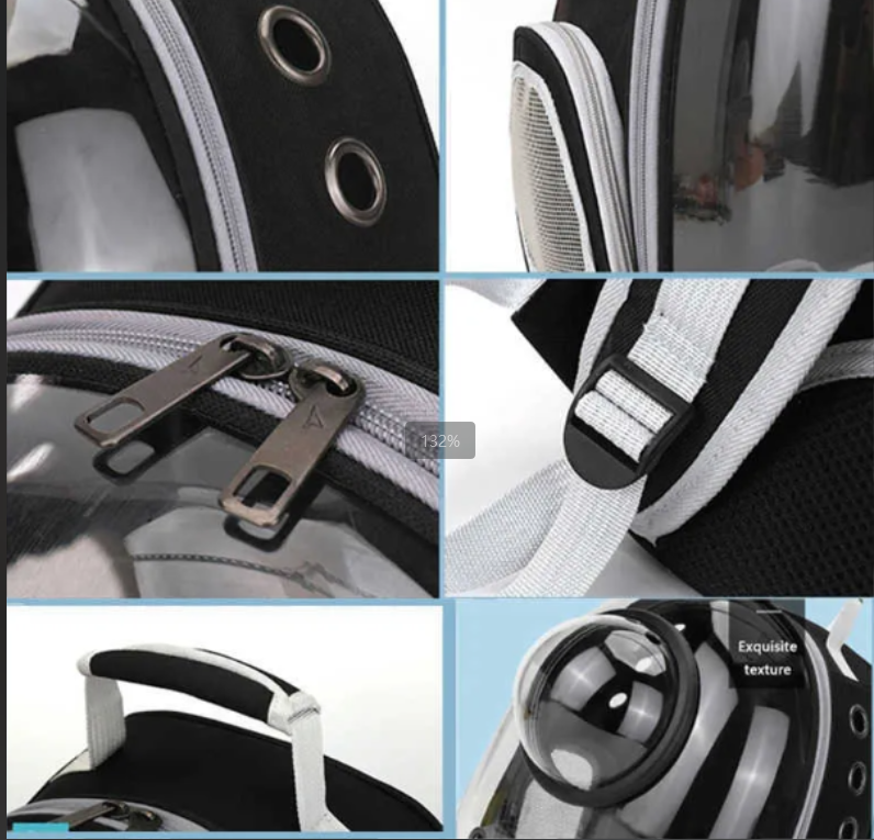 Cat bag Cat Bag Portable shoulder pet backpack Panoramic Clear backpack Cat carrier capsule can be opened on the side