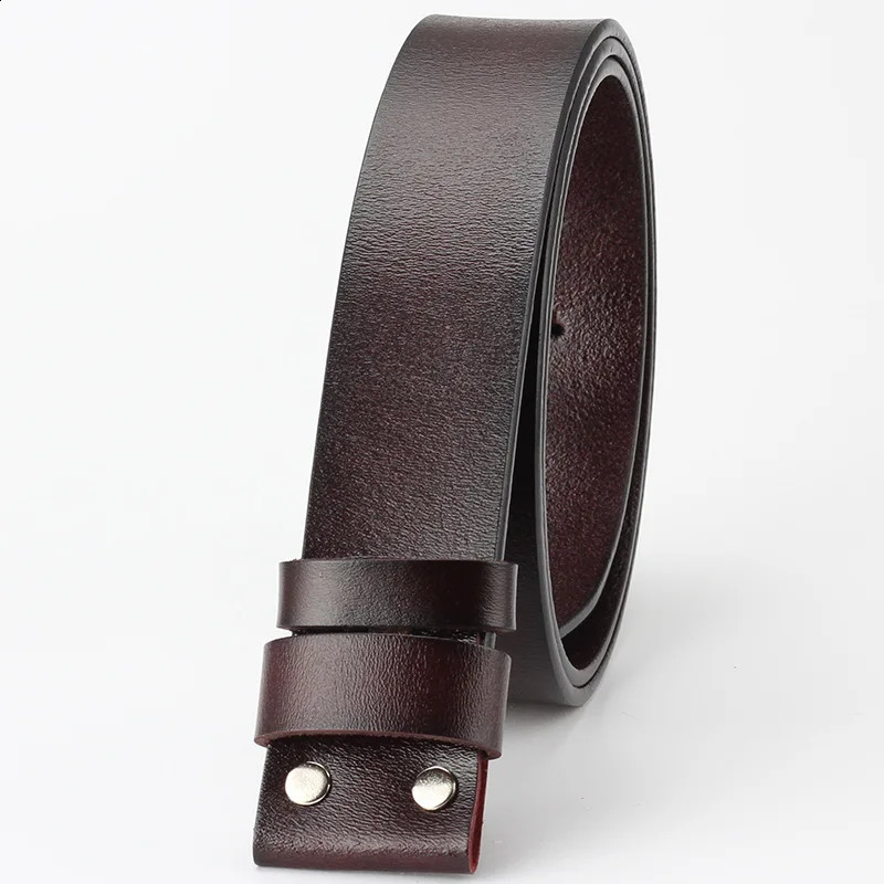 MYMC Mens Genuine Cowhide Leather Belt without Buckle DIY Belt Accessories High Quality Wild Belts Gift 250227
