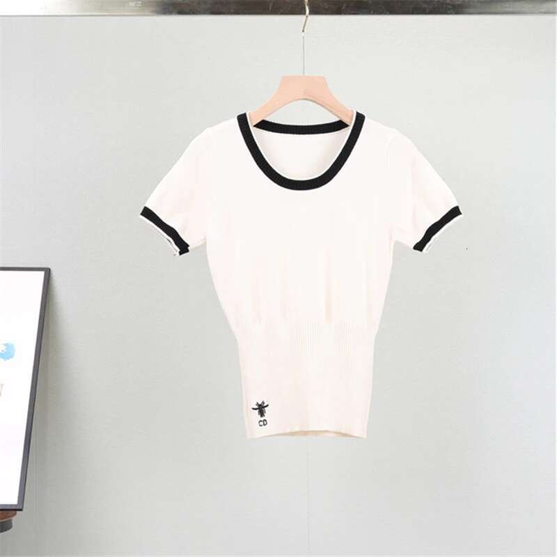 2025 Summer New Women's Fashion Elegant Versatile Knitted Short Sleeve Top+Mini Skirt 2-piece Set Designer Trend5