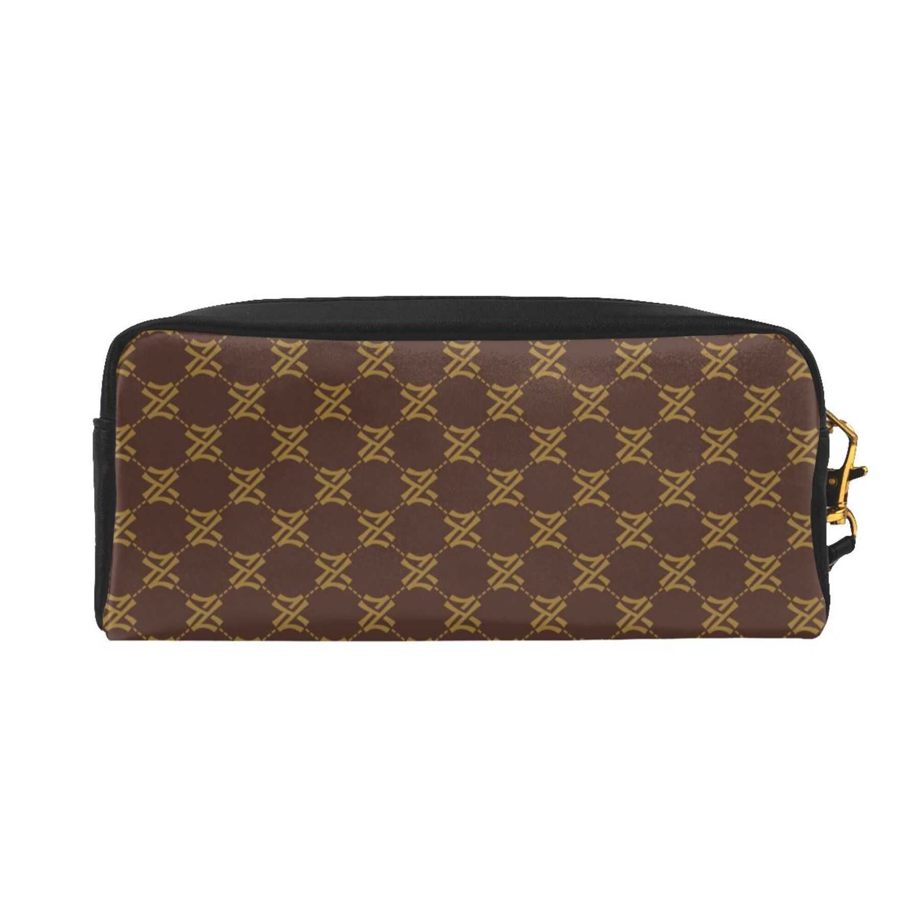 NXY Designer Small Makeup Bag Women Brown Wash Cosmetic Case Zipper Make Up Pochette Lady Toiletry Letter Makeup Bags Clutch Pouch