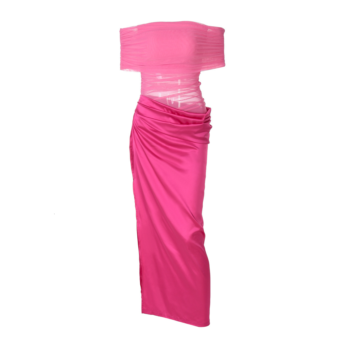 Hot Selling Women's Clothing New5 Spring/Summer New Product Fashionable And Sexy Perspective Splicing One Shoulder Dress