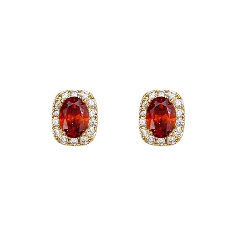 Stud Earring Luxury Jewelry 925 Sterling Silver Princess Cut Topaz CZ Diamond Gemstones Eternity Women Wedding Earrings For Lovers Gift