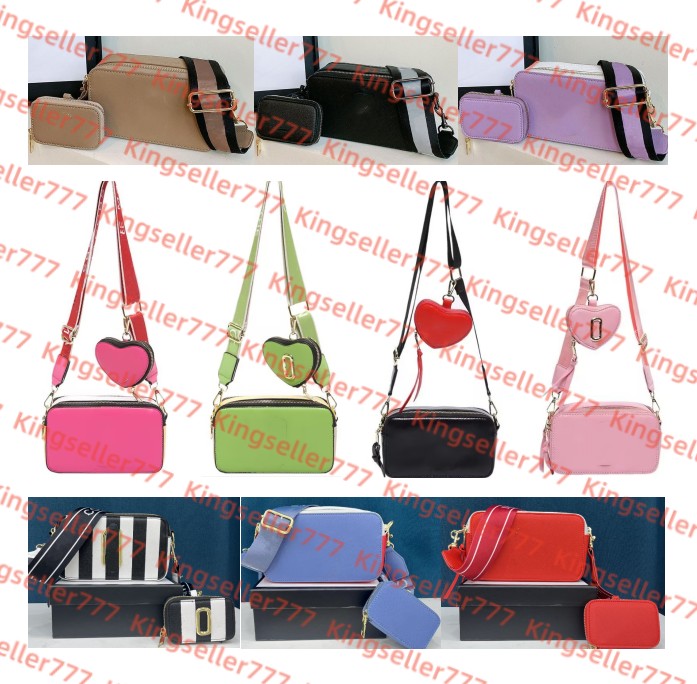 Fashion Double Zip single shoulder square wallet Designer Mother child Removable Wide shoulder strap crossbody Camera bag Mini Wallet