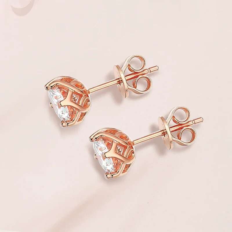 NKHOG 0.5-2 Carat D Color Moissanite Sterg Sier Stud Earrings For Women Sparking Wedding Engagement Party Fine Jewelry