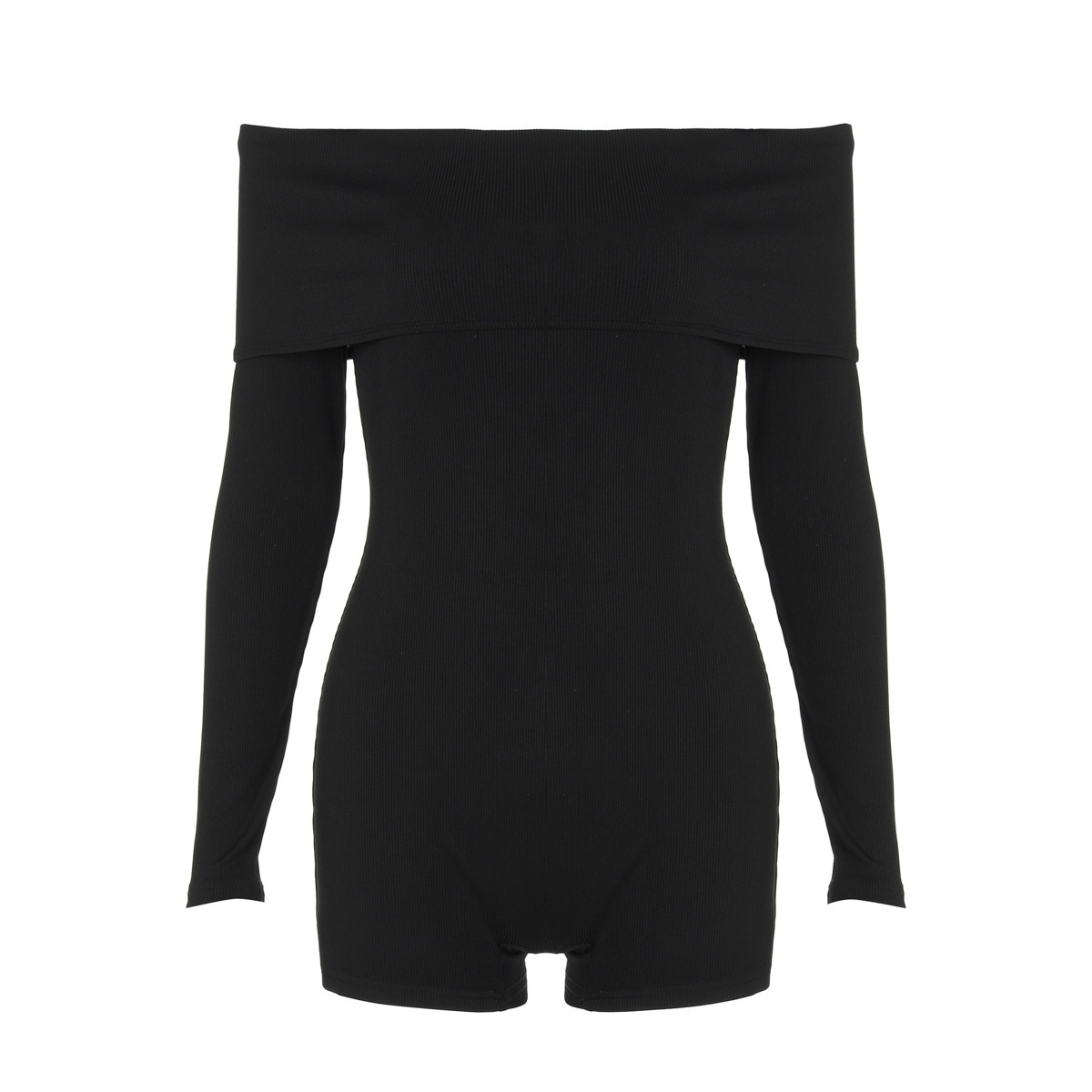 New4 Autumn New Sexy One Neck Off Shoulder Long Sleeve Knitted Casual Jumpsuit