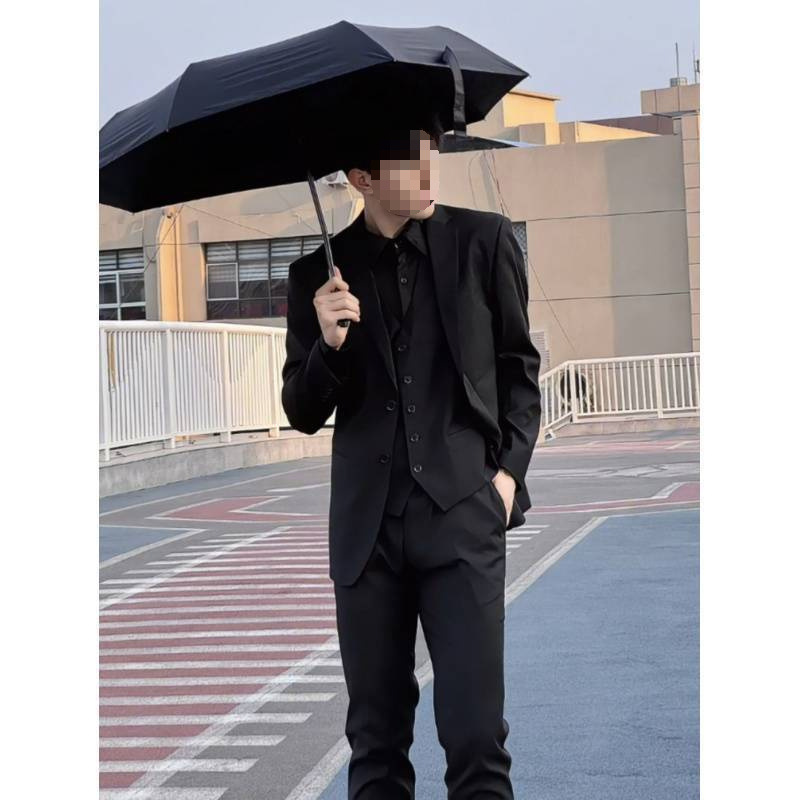 Z229Stylish Men's Black Formal Jacket - Perfect for Students
