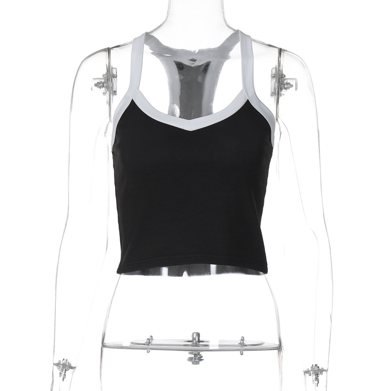 Wind Women's Clothing New4 Summer New Product Fashion Street Photo Slim Fit Exposed Navel Sleeveless Strapless Top For Women