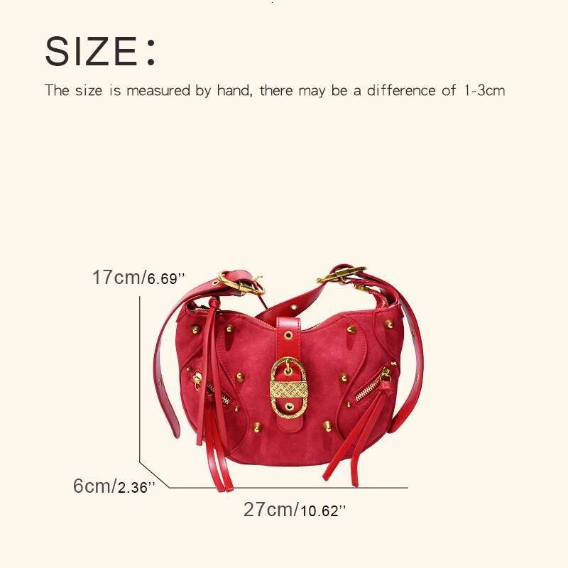 Moto & Biker Saddle Bags For Women Designer Handbags Purses New In PU Vintage Metal Button Rivet Small Shoulder
