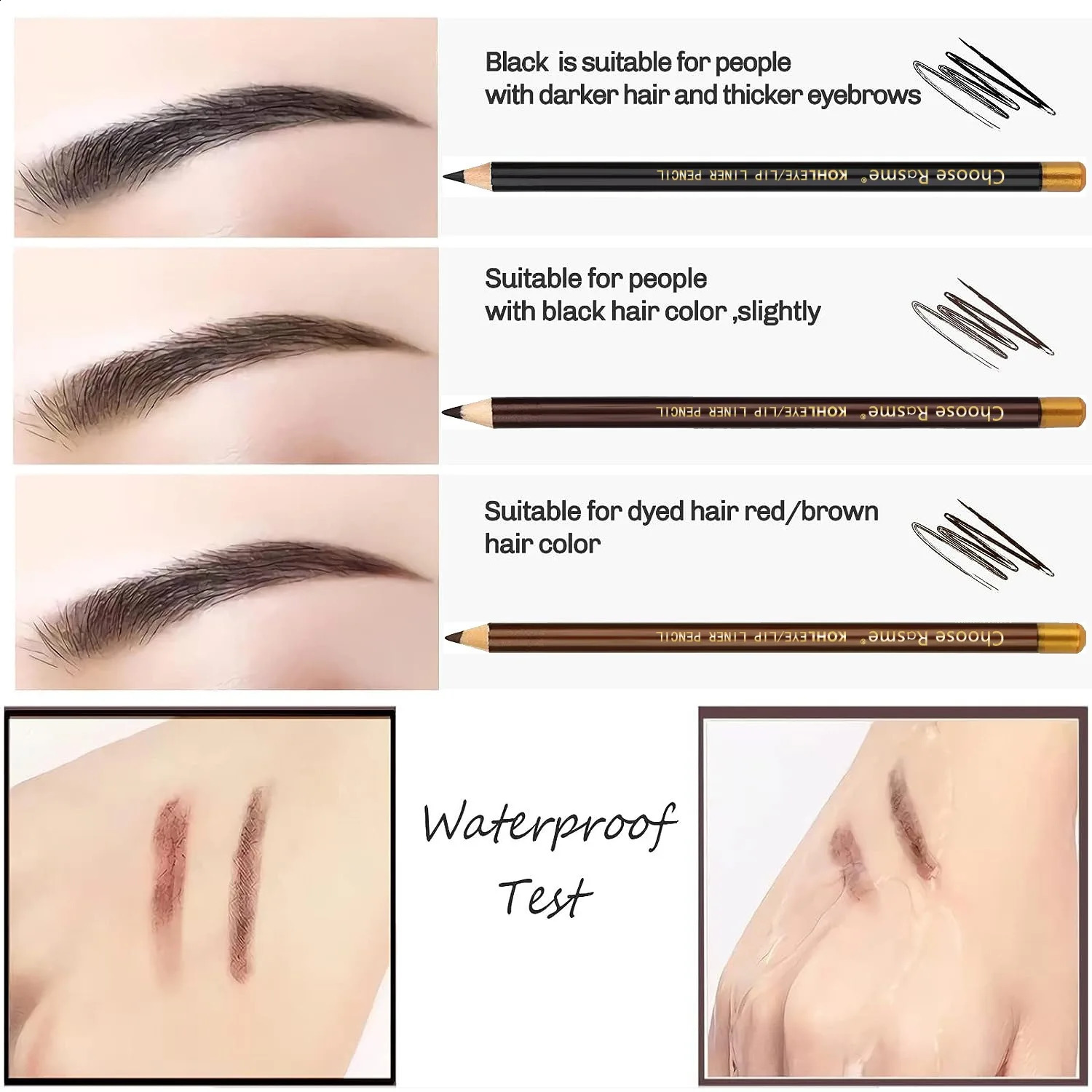 12PC Eyebrow Pencil Longlasting Wooden Hard core Ultra fine Eyebrow Pencil Makeup Wholesale Pen With Sharpener est 250222