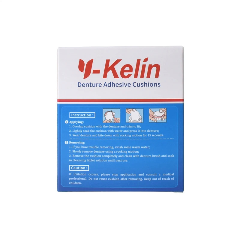 Y-Kelin Denture Adhesive Cushions Upper 60 Pads 2 pack Soft Cushion Last All Day Protect Gums 250227