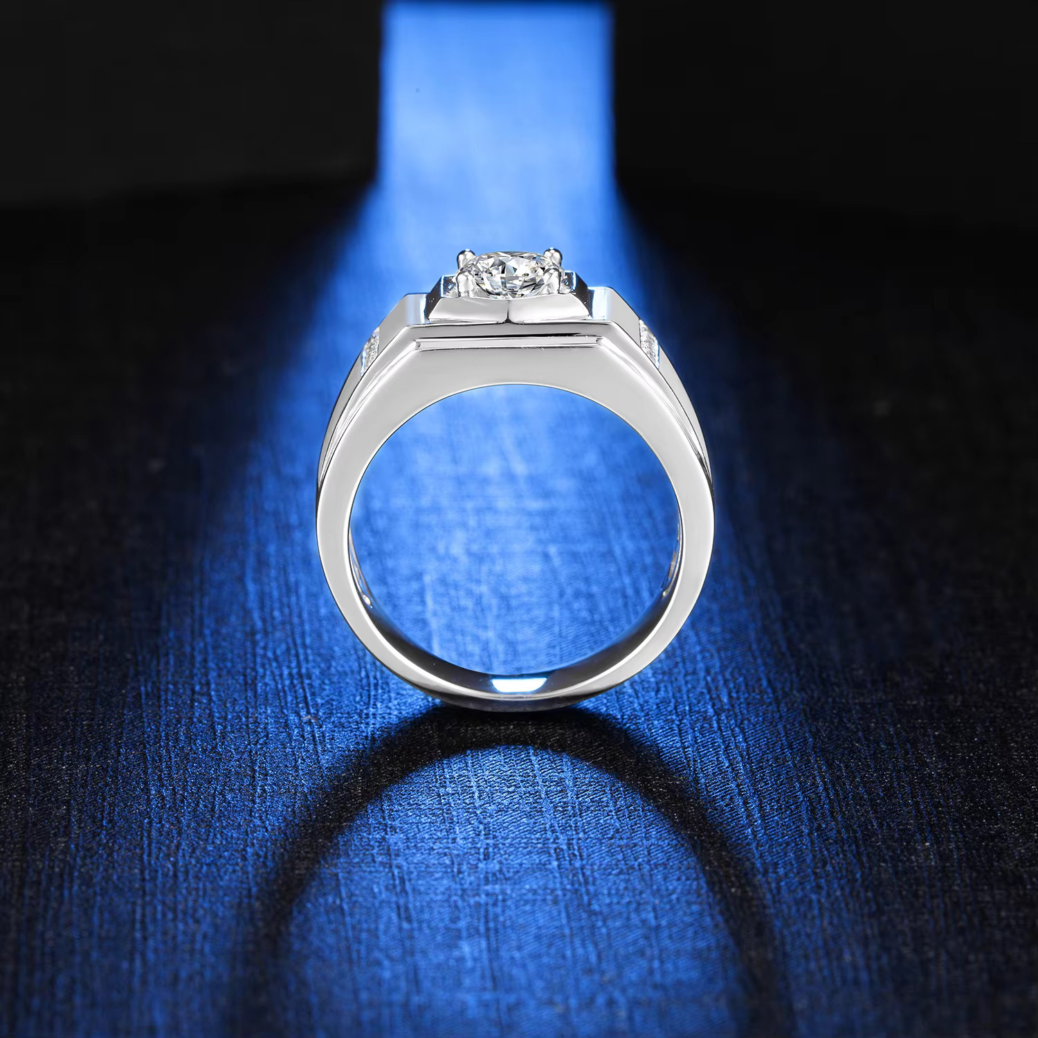VVS GRADE D Sterg Sier Man Ring d Color Moissanite Men Jewelry