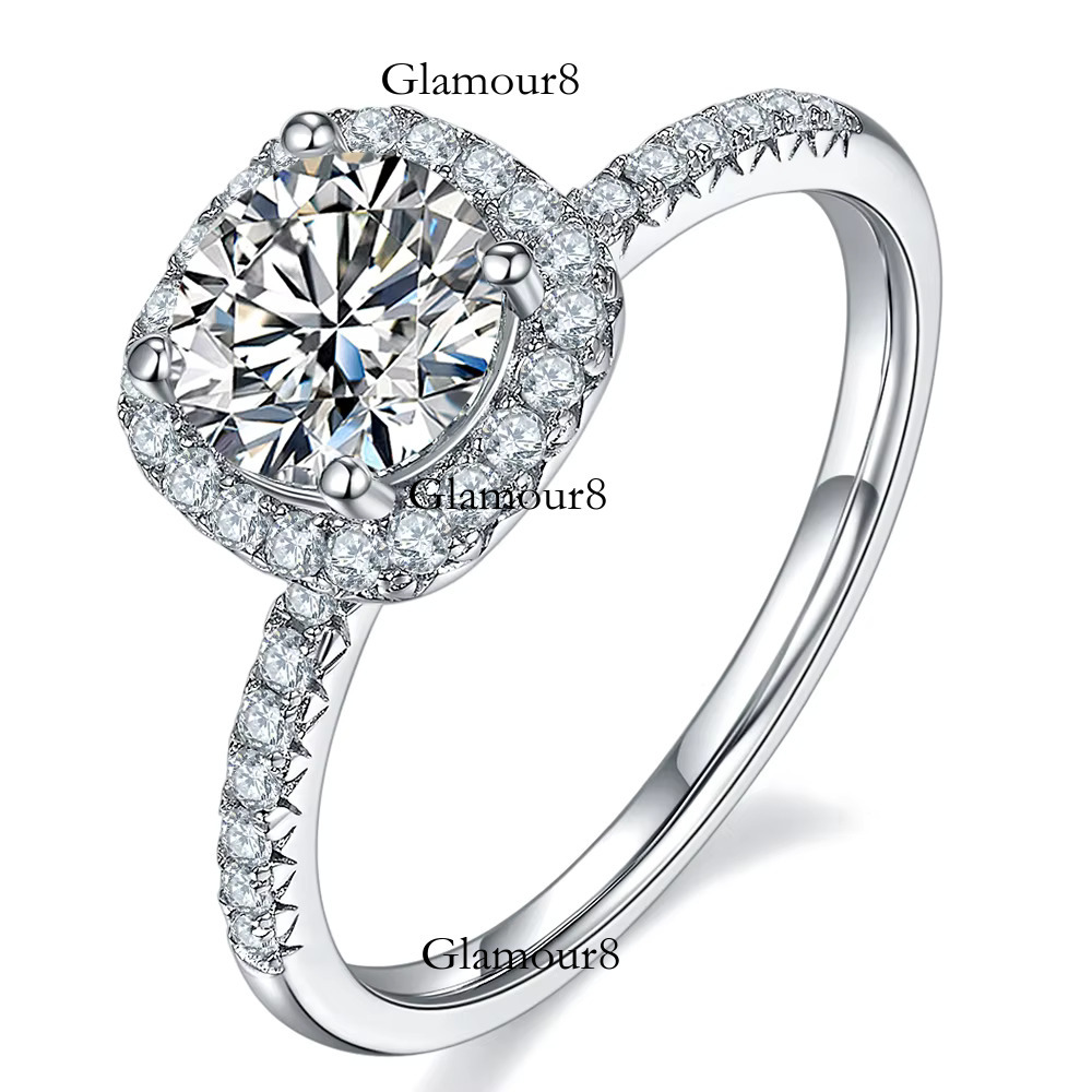 Moissanite Wedding Promise for Women Gold Plated Sterg Sier Rings Wholesale
