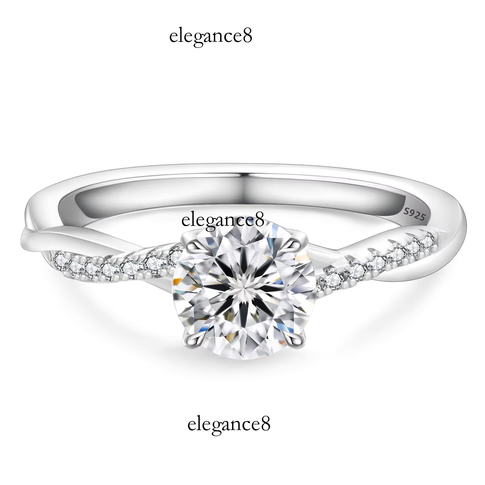 1ct sterg sier VVS1 platinum Dier silica engagement ring for women