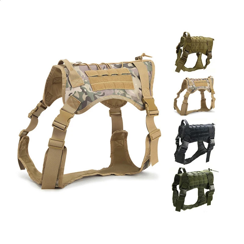 Tactical Dog Harness Military Pet German Shepherd Pet Training Vest Dog Harness and Leash Set for Small Medium Large Dogs 250224