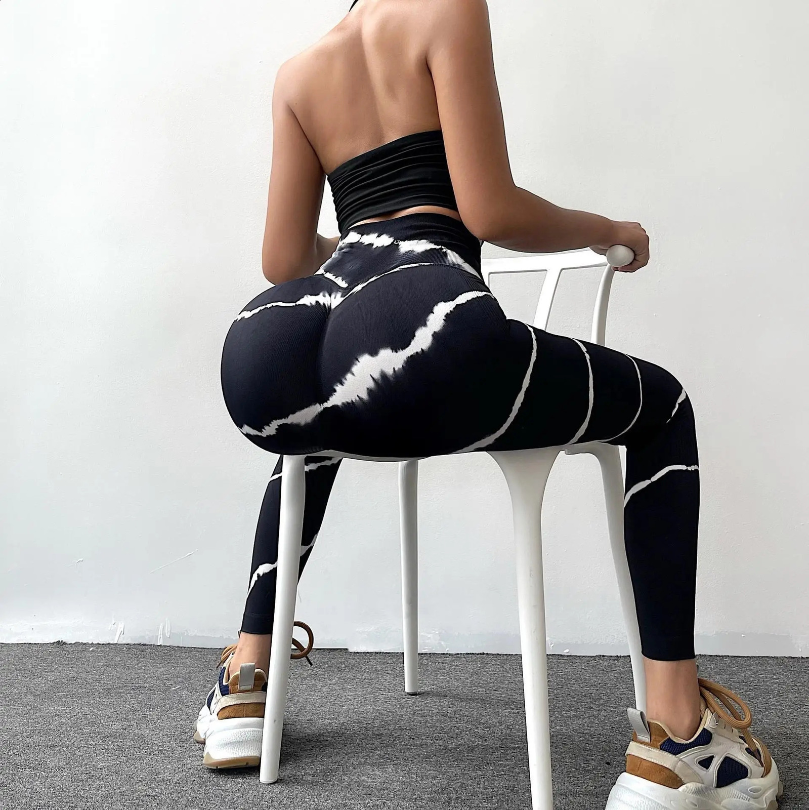 Women Leggings Washing Yoga pants Sexy Bubble Butt Push Up Fitness Legging High Waist Skinny Tight Women Gym Seamless Legging 250225