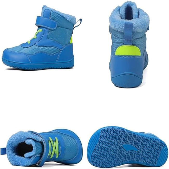 Sneakers Men Fashion Barefoot Boots Winter Warm Wide Toe Box Zero Drop #D57 Waterproof Non-Slip Snow Boots For Men