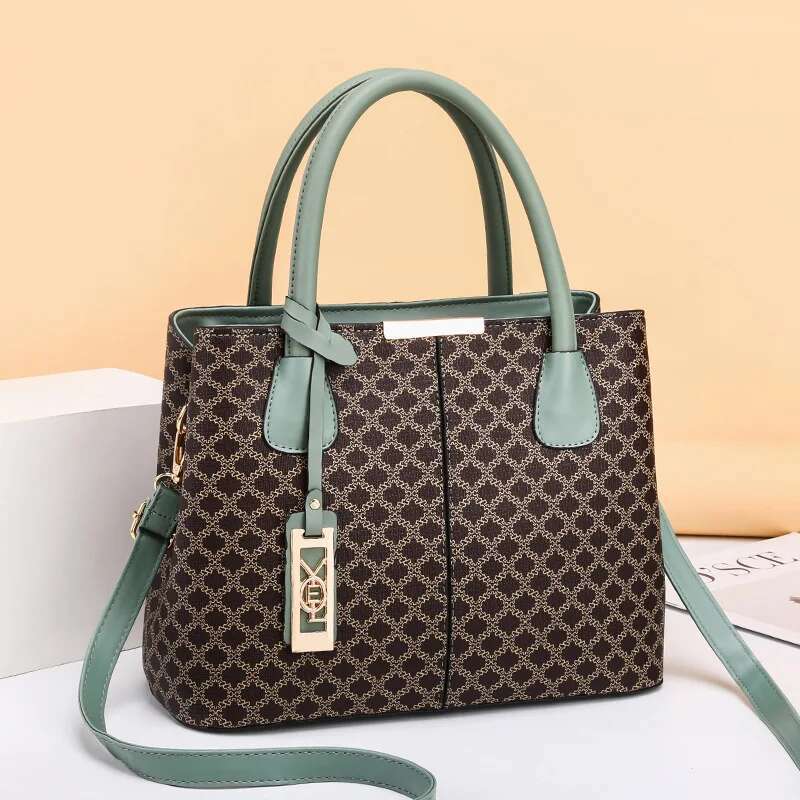 Fashion Vintage Printed Women's Handbag, High Quality Light Large Capacity Single Shoulder Crossbody Bag