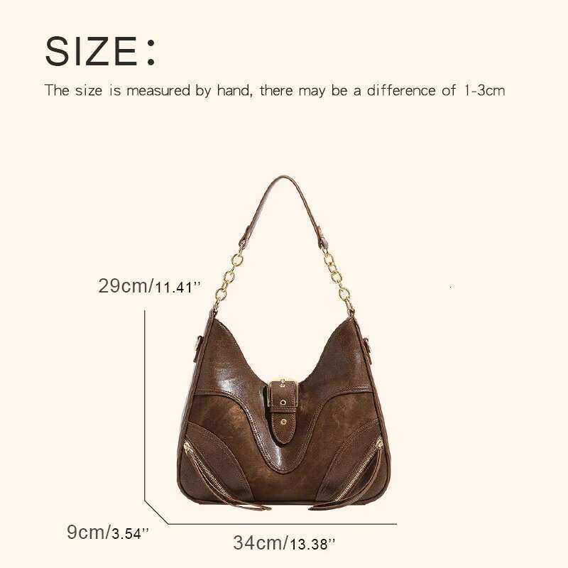 England Style Half Moon Bags For Womens Designer Handbags Purses New In PU Vintage Splicing Design Underarm Shoulder