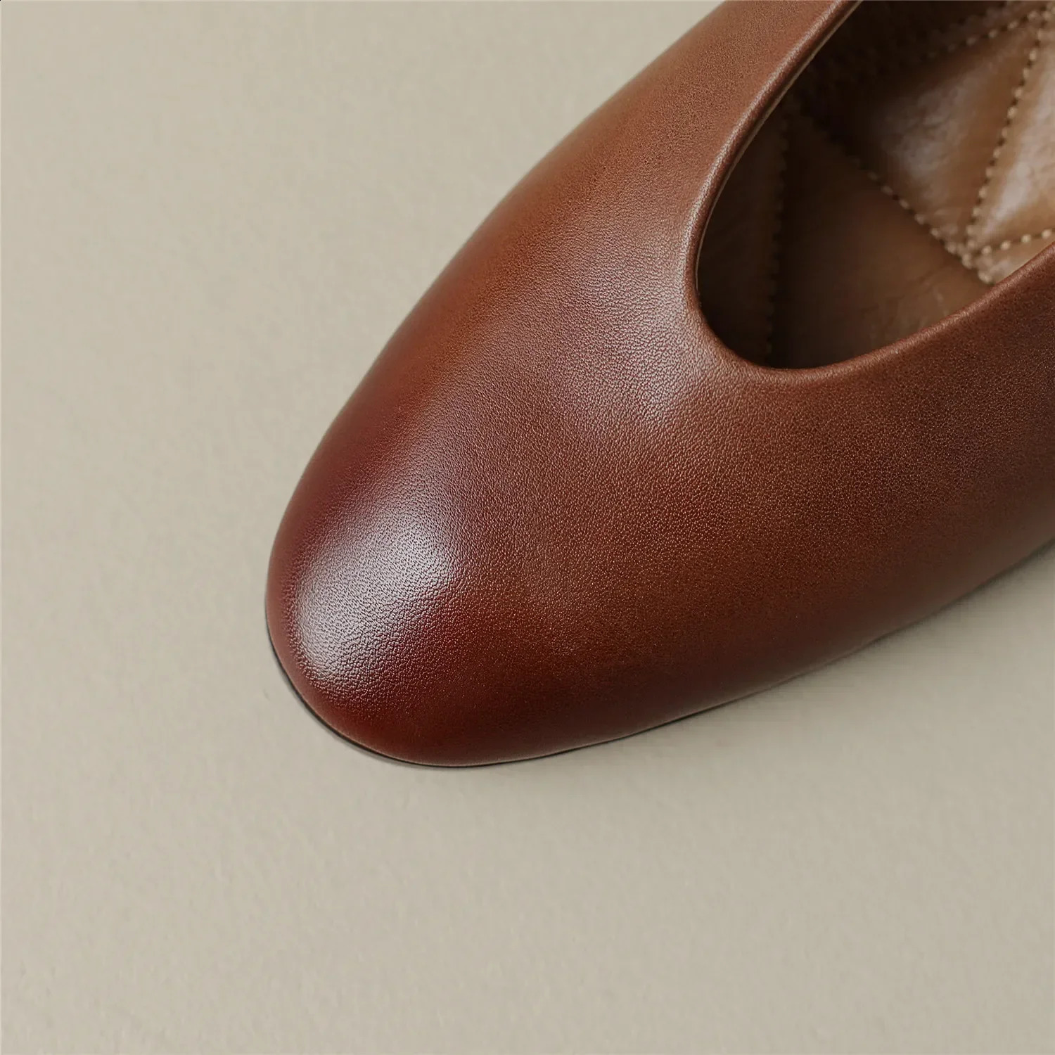 Women Genuine Leather Pumps Retro Cowhide Upper Pigskin Lining and Insole Female Spring Fall Handmde Gift Shoes Big Size 42 250228