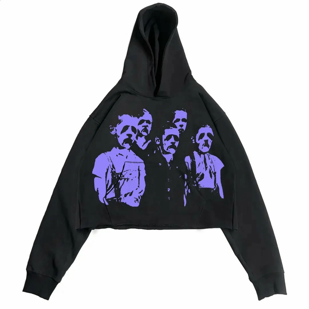 Streetwear Trends Oversized Pullover Jackets Men Women Harajuku Character Graphic Print Hoodies Gothic Sweatshirts Y2K Clothes 250225