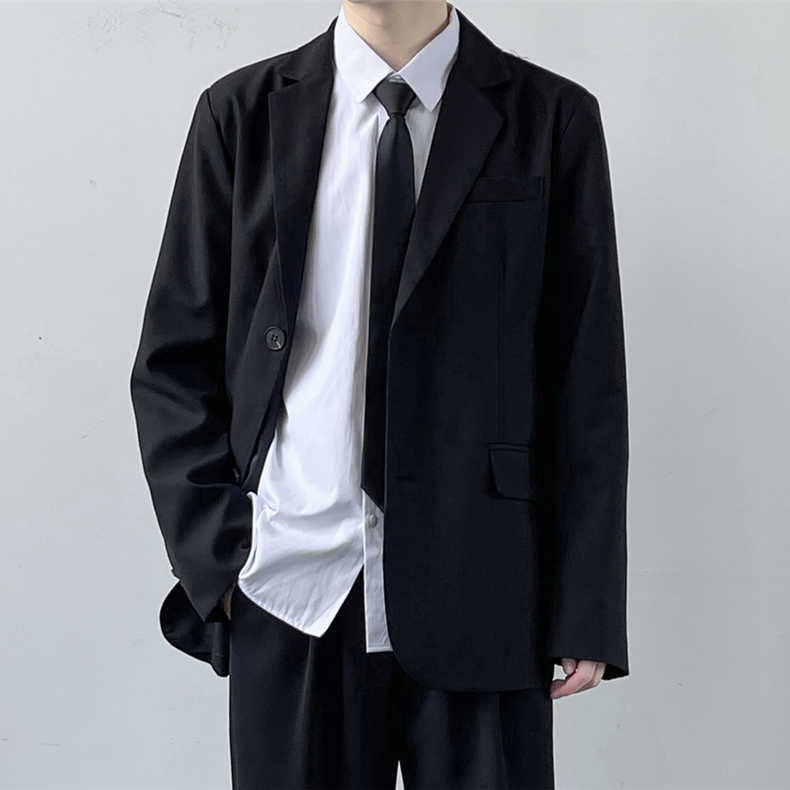 P229 Stylish Men's Fall Suit Jacket for Students - Perfect Fit for College Class Outfits & Grad Pictures