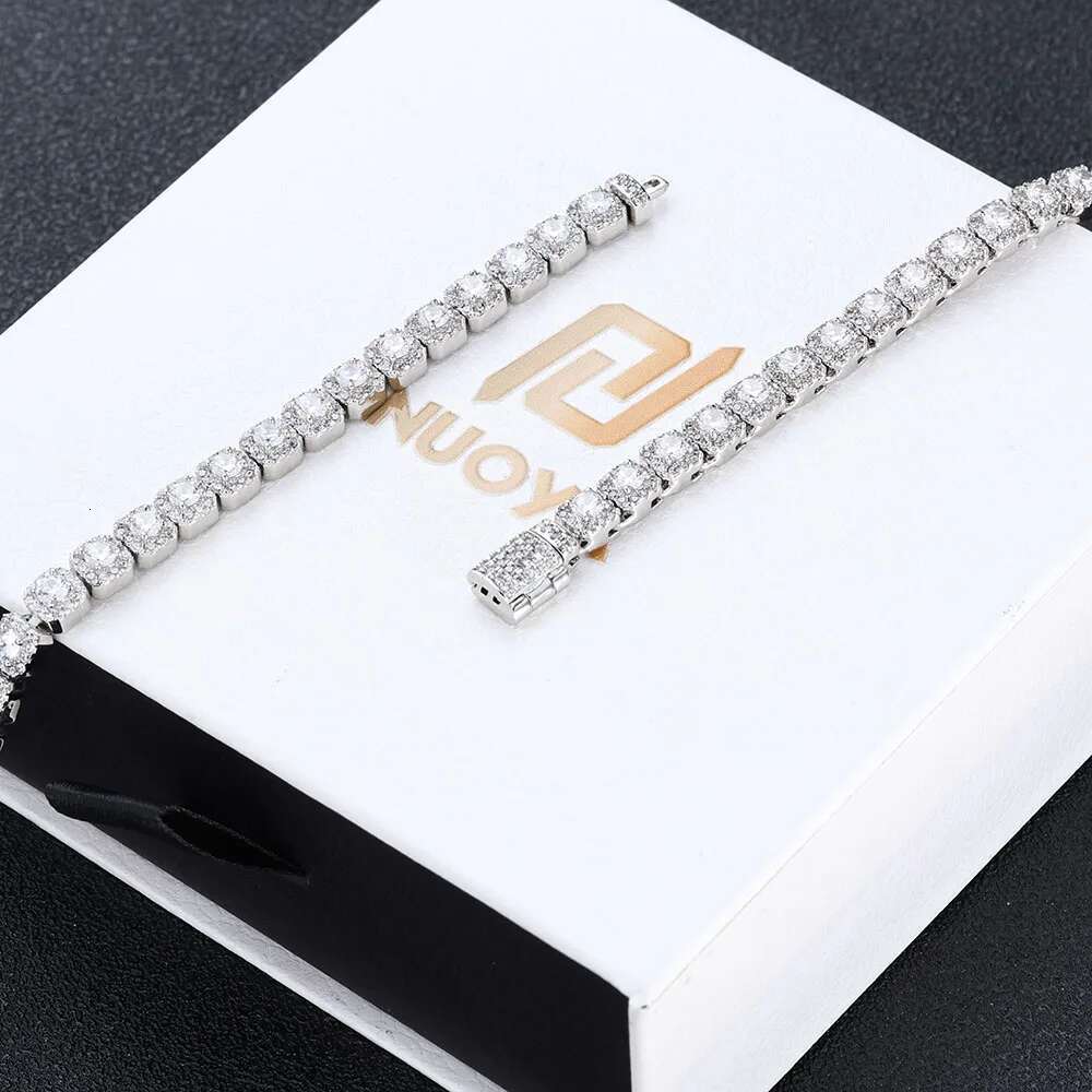 Hip Hop Jewelry 5mm Female Iced Tennis Chain Choker Bg Zircon Cluster Dia Necklace for Women Christmas Day Gift