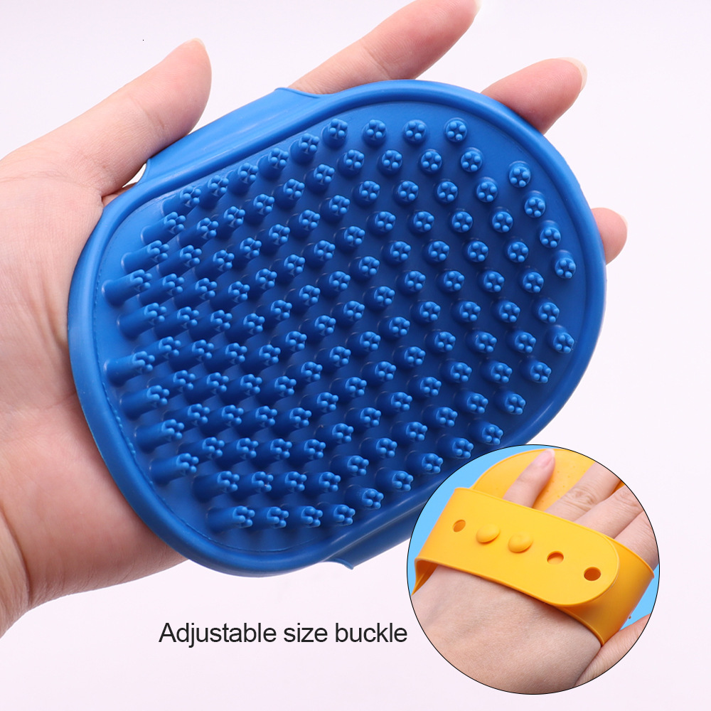 Pet Combs Plum Blossom Dot Silicone Massage Short Haired Dog Scrub Bath Gloves Brush 5pcs/set Wholesale