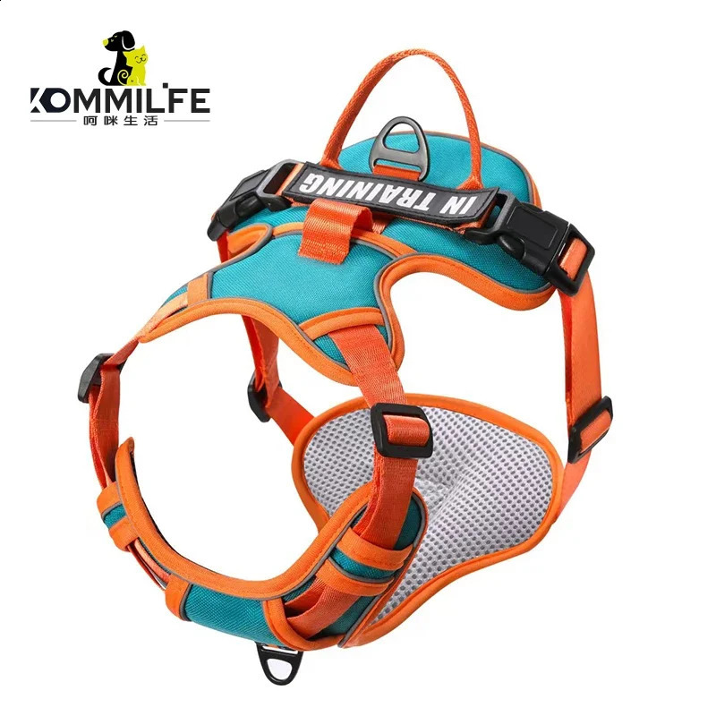 Nylon Adjustable Dog Harness Personalized Dog Harness Vest Reflective Breathable Pet Harness Leash For Small Medium Large Dogs 250224