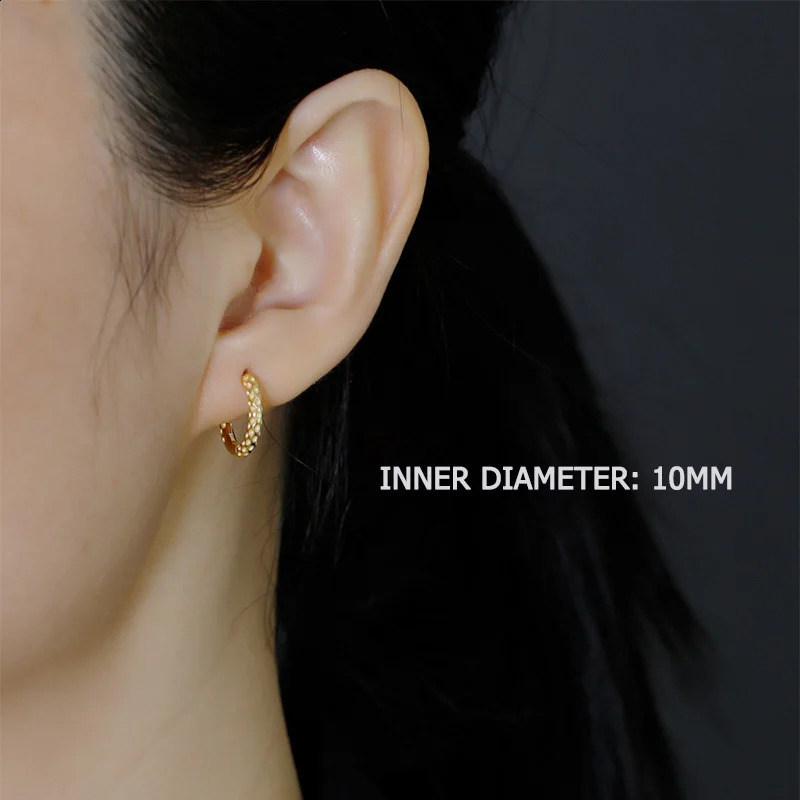 WOOZU 925 Sterling Silver Fine Round Hoop Earrings for Women Man Fashion Pretty Ear Rings Casual Party Jewelry Holiday Gifts 250228