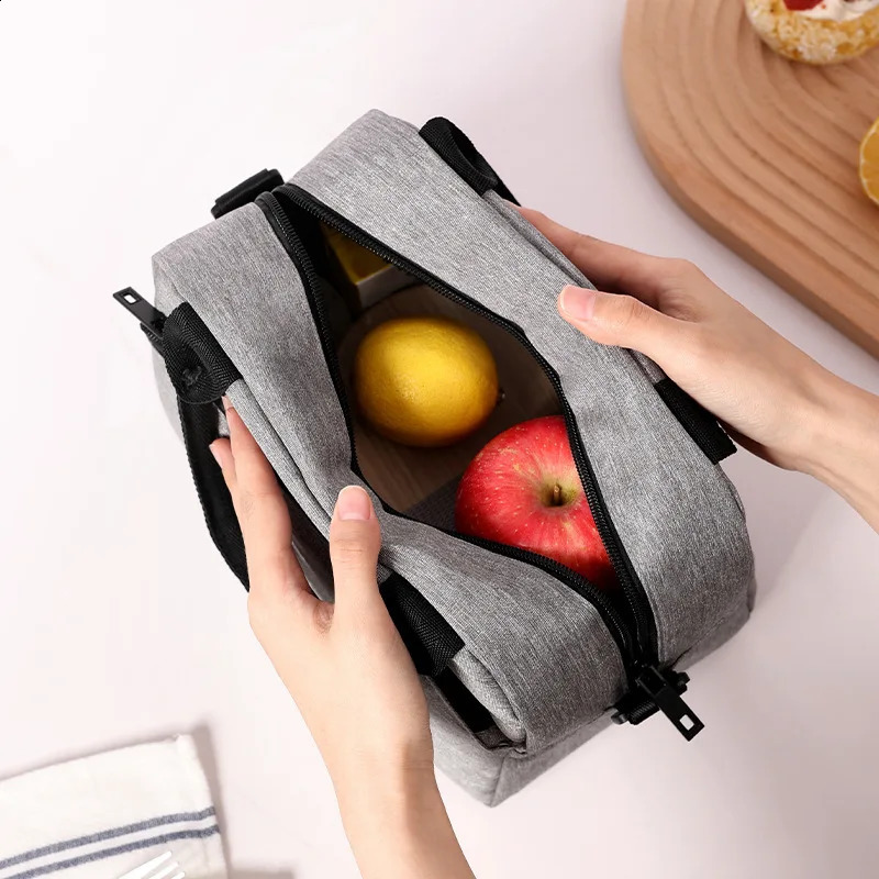 Lunch bag with shoulder strap handle cooler bag womens portable food bag work student lunch box freezer bag 250228
