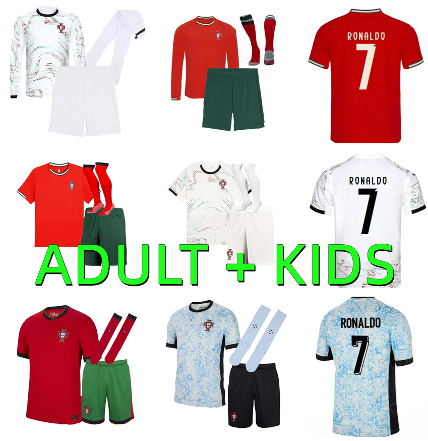 24 25 26 JOAO FELIX Portugal soccer jerseys RONALDO RUBEN NEVES BRUNO FERNANDES 2024 2025 2026 Portuguesa football shirt Portugieser Men Kids kit sets DIOGO J. OTAVIO