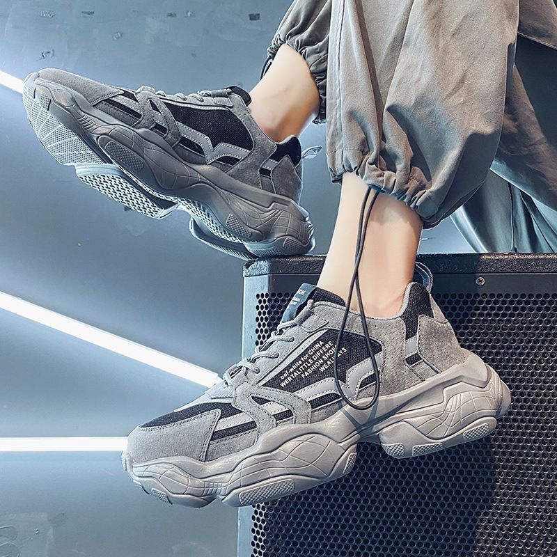 Men's 2025 Summer New Designer Breathable Mesh Men's Korean Edition Multi Functional Height Increasing Shoes Outdoor Sports And Leisure Dad 