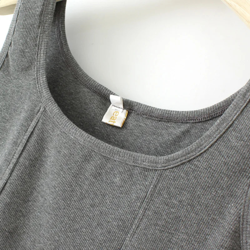 Plus Size Clothes Women Tank Tops Cotton U-Neck Splicing Pressing Line Sleeveless Garment Summer 250224