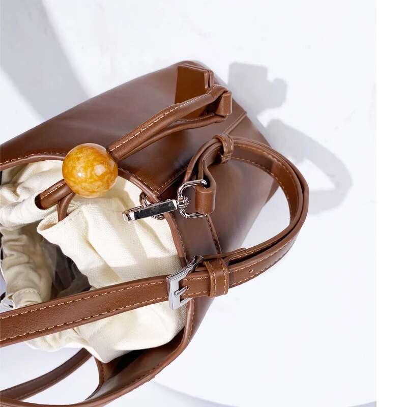 Drawstring Small Bucket Bags For Women Designer Handbags Purses 2025 New In Fashion With Inner Pocket Shoulder Crossbody
