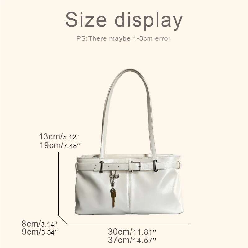 Korean Casual Shoulder Bags For Women Designer Handbags Purses New In PU Belt Buckle Key Pendant Top Handle Underarm