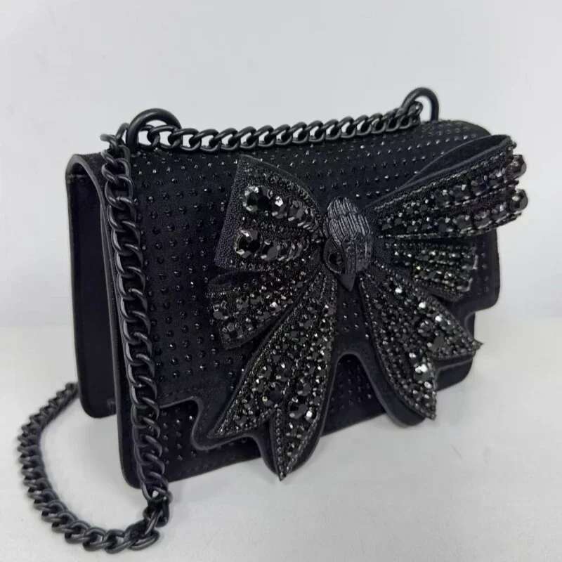 Designer Brand Small Bow For Women 2025 Fashion Bag Butterfly Set Dias Mini Chain Shoulder Crossbody Bags Flap
