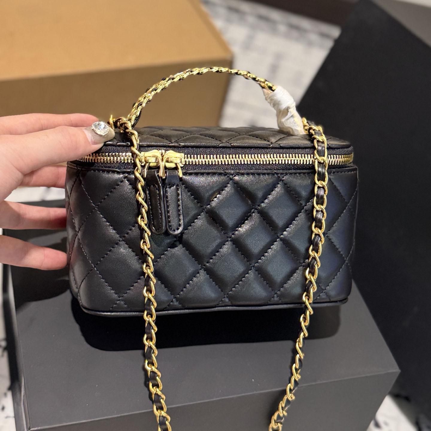 Makeup bag Designer Micro Vanity Bag Mini Cosmetic Bag Crossbody Shoulder Designer Tiny Cosmetic Nano Make Up Bags Coin Purse Wallet 17X9.5cm