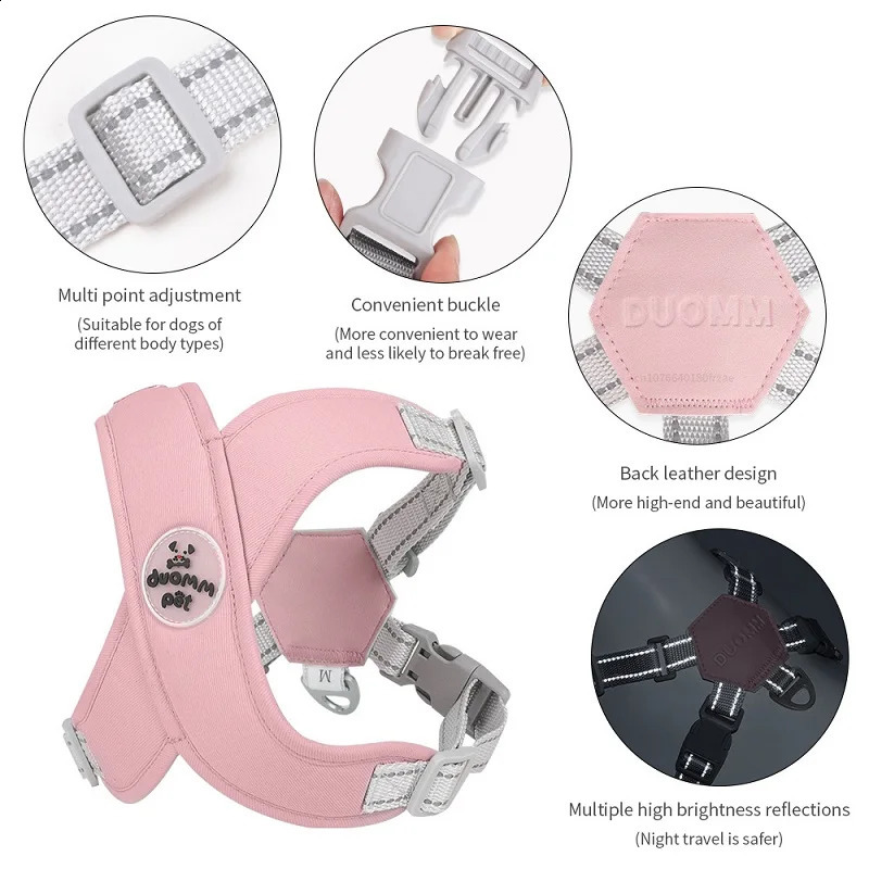 X Shaped Dog Harness Vest Set for Small Meidum Dogs Harness Leash Reflective Puppy Cat Chest Straps Breathable Mesh Harnesses 250224